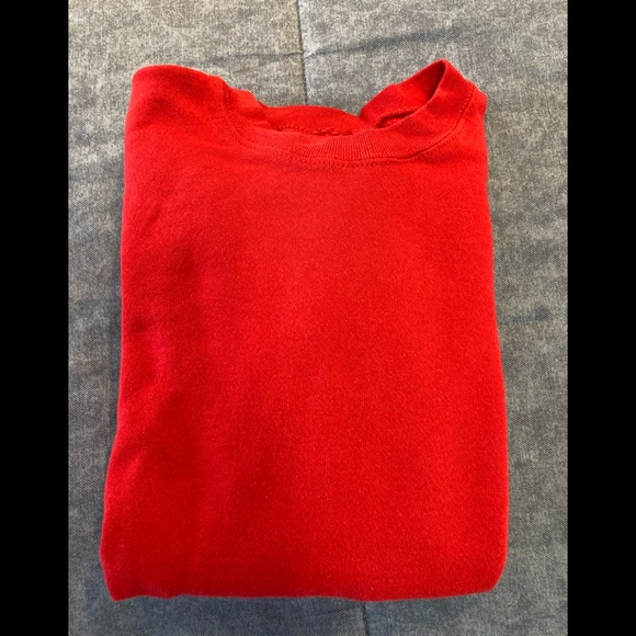 Hanes Red Crew neck  Sweatshirt - Picture 3 of 3